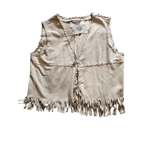 Cream fringed neck - cream,